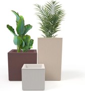 Ghiveci plante design decorativ modern exterior / interior GATSBY PRISMA 40x40x40cm