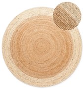Covor în culoare naturală reversibil, țesut manual rotund din iută ø 120 cm Jutta Gold – Hanse Home