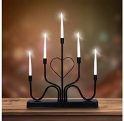 Brilagi - Suport pentru lumânare LED de Crăciun, 2xAA, negru