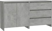 vidaXL Servante, 2 piese, gri beton, lemn prelucrat