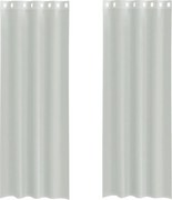 vidaXL Perdele Voile cu Oelii 2 buc Gri deschis 140x260 cm