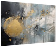 Tablou - Abstracție cu minge de aur (90x60 cm)