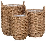 Ghivece decorative 3 buc. din iarbă-de-mare ø 31 cm Hue – House Nordic