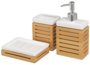 Set de accesorii de baie în culoare naturală din bambus – Casa Selección