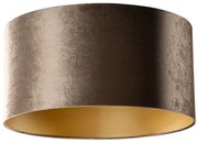 Abajur din catifea maro cu interior auriu 50/50/25