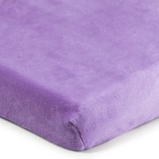 Cearșaf de pat 4Home microflanel, mov deschis, 90 x 200 cm