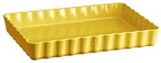 Formă dreptunghiulară din ceramică pentru plăcintă Emile Henry, 24 x 34 cm, galben
