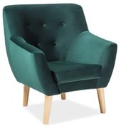 Fotoliu catifea Nordic 1 verde Blu78