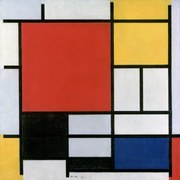 Reproducere Composition with large red plane, Piet Mondrian