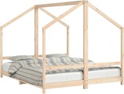 vidaXL Cadru pat pentru copii, 2x(80x200) cm, lemn masiv de pin
