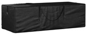 vidaXL Geantă depozitare perne grădină, negru 135x40x55 cm polietilenă