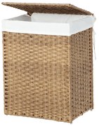 Coș de rufe din ratan sintetic AVA, 90L, maro natural SongmicsHome