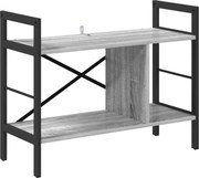 vidaXL Raft pentru cărți Gri Sonoma 75 x 30 x 58,5 cm Lemn compozit