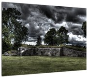 Tablou pe sticlă cu cerul întunecat (70x50 cm)