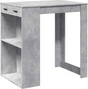 vidaXL Masă de bar, gri beton, 102x70x103,5 cm, lemn prelucrat