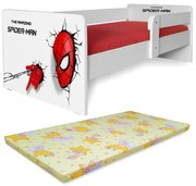 Patut baieti 2-6 Ani Spiderman P1 Cu Saltea Light Pc-p-bas-spdm-p1-60