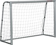 SPORTNOW Poarta de fotbal 8ft x 5ft, Plasa de fotbal pentru gradina cu tarusi de sol, montare rapida si simpla, Poarta pentru antrenament