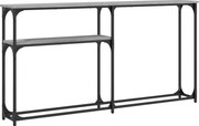 vidaXL Măsuță consolă, gri sonoma, 145x22,5x75 cm, lemn prelucrat