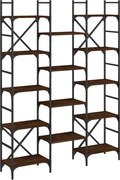 vidaXL Bibliotecă, stejar maro, 127,5x28,5x172,5 cm, lemn prelucrat