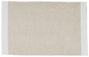 Covoraș de baie alb/bej din material textil 50x80 cm Grid – Mette Ditmer Denmark