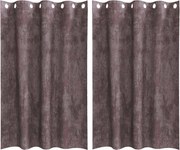 vidaXL Cortine din catifea cu perdele 2 pcs Maro 175 x 140 cm Catifea