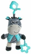 Baby Mix Jucărie educativă de pluș cu clip Zebra,17 cm