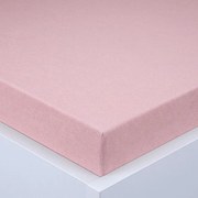 decoDoma Cearşaf cu elastic frotir EXCLUSIVE roz prăfuit 90 x 200 cm