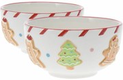 Set de 2 boluri din ceramică Turtă dulce 14 cm