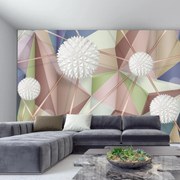 Fototapet - Abstracție 3D în culori pastelate (147x102 cm)