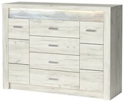 Comodă Indie 07 (cu iluminat LED) (craft alb). 1057771