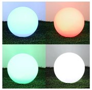 Lampă LED RGB solară dimabilă LED/5W/3,7V 3000K IP54 d. 30 cm