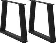 vidaXL Picioare pentru măsuță de cafea în formă de V, 2 buc., negru, 50x(42-43,3) cm, oțel