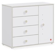 Comoda cu 4 sertare pentru copii, Colectia Montes White