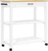 vidaXL Cărucior de bucătărie „MONZA”, 84x40x88,5 cm, lemn masiv de pin