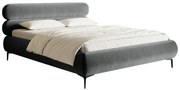 Pat matrimonial 180 cm Rirri 180B (cu somieră) (gri + negru). 1099872