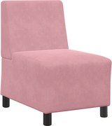 vidaXL Canapea Scaun fără brațe roz 55 cm catifea