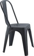 Scaun de exterior design industrial Loft negru