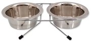 Set boluri cu suport pentru câini din oțel inoxidabil ø 13 cm Dog Fantasy – Plaček Pet Products