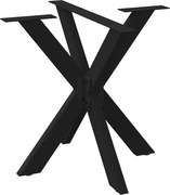 vidaXL Picior masă de sufragerie, formă de păianjen, negru, 85x85x(72-73) cm, oțel
