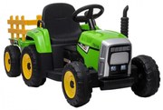 Tractor Electric XXL cu acumulator pentru copii NOVOKIDS™ Little Farmer , Cu remorca, Melodii si USB , 3-8 ani , Baterie12V, 2 Viteze, lungime 137