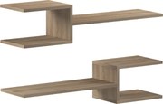 Set 2 etajere de perete Sumpora din PAL melaminat, finisaj sonoma, 65x20x18 cm