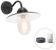Lampă de perete inteligentă rustică antracit IP44 cu Wi-Fi E27 - Kansas