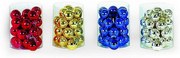 Set 24 globuri albastre din sticla 2.5cm