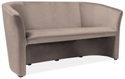 Canapea Cuba Velvet, trei locuri, bej
