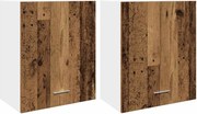vidaXL Dulapuri suspendate “Lyon” 2 buc. lemn vechi 50x31x60cm