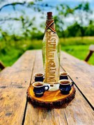 Sticla Personalizata cu Nume ,   Artizanala cu Lemn in Interior, Cadou pentru El sau Ea