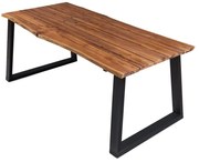 vidaXL Masă de bucătărie, 170 x 90 x 75 cm, lemn masiv de acacia