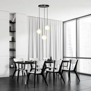 Lustră pe cablu ROYAL 3xE14/10W/230V d. 30 cm negru