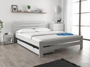 Pat inaltat PARIS 140x200 cm, alb Saltele: Cu saltele Deluxe 10 cm, Somiera pat: Cu lamele drepte