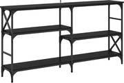 vidaXL Masă de consolă Stejar Negru 150 x 29 x 76,5 cm Lemn compozit